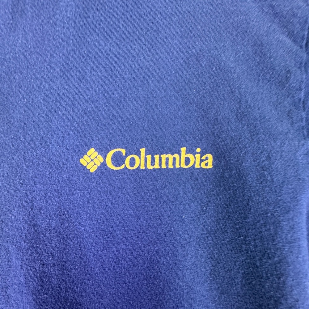 Columbia Shirt Men's Small Gorpcore Graphic‎ Tee Mountain Blue Short Sleeve - Picture 6 of 6
